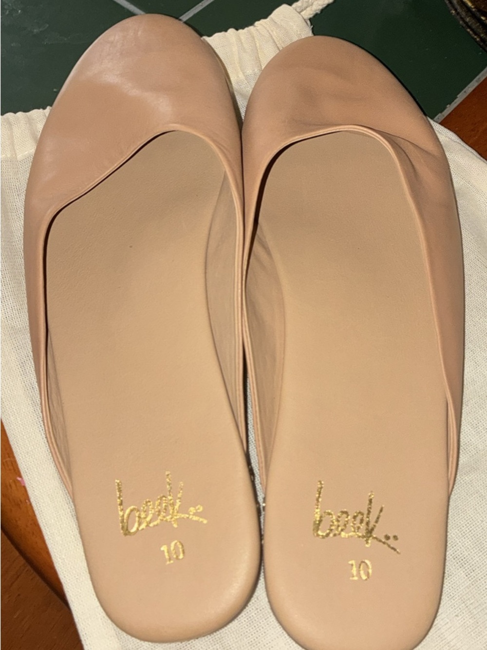 Nude Ballet Flats - Women's Size 10